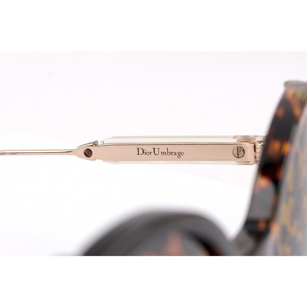 【CHRISTIAN DIOR】Umbrage 花紋鏡面及玳瑁花紋框墨鏡(棕色)