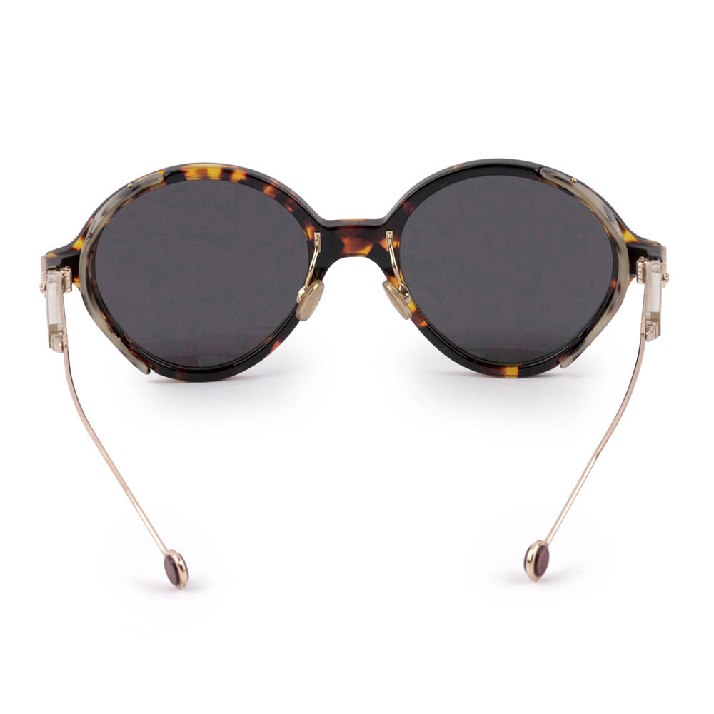 【CHRISTIAN DIOR】Umbrage 花紋鏡面及玳瑁花紋框墨鏡(棕色)