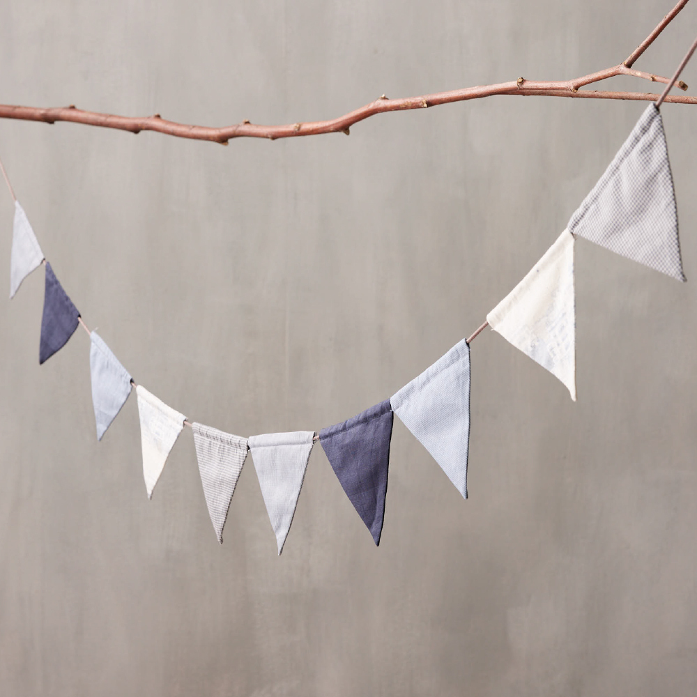 <官網限定>PIPPY趣味裝飾三角旗 (家居裝飾/露營) 藍