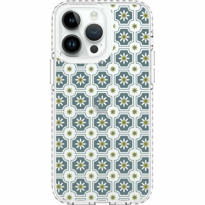 inblooom x The Hood Golden Case/Old Ceramic Tile No.2/Blue Grey