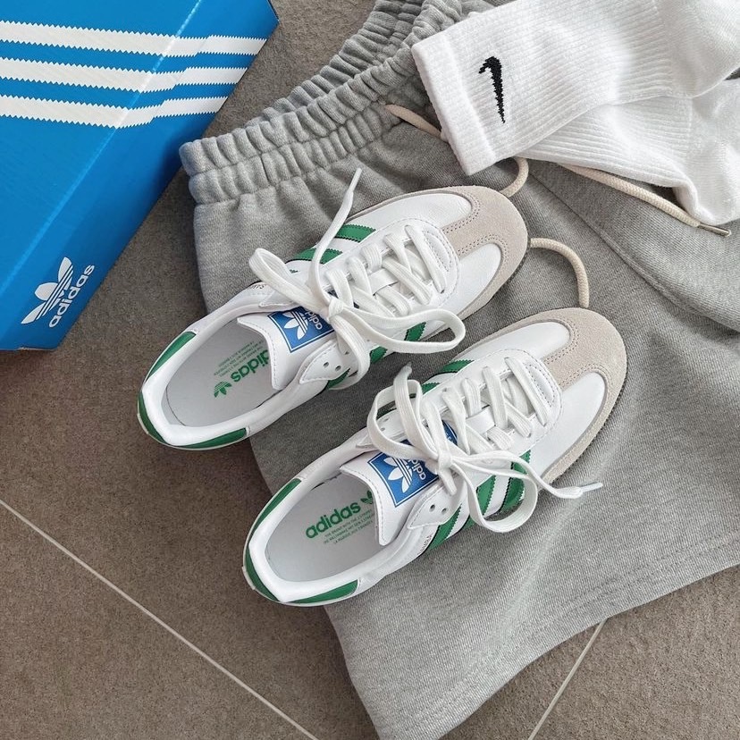 ADIDAS ORIGINALS SAMBA OG  白綠 復古綠 (IG1024)