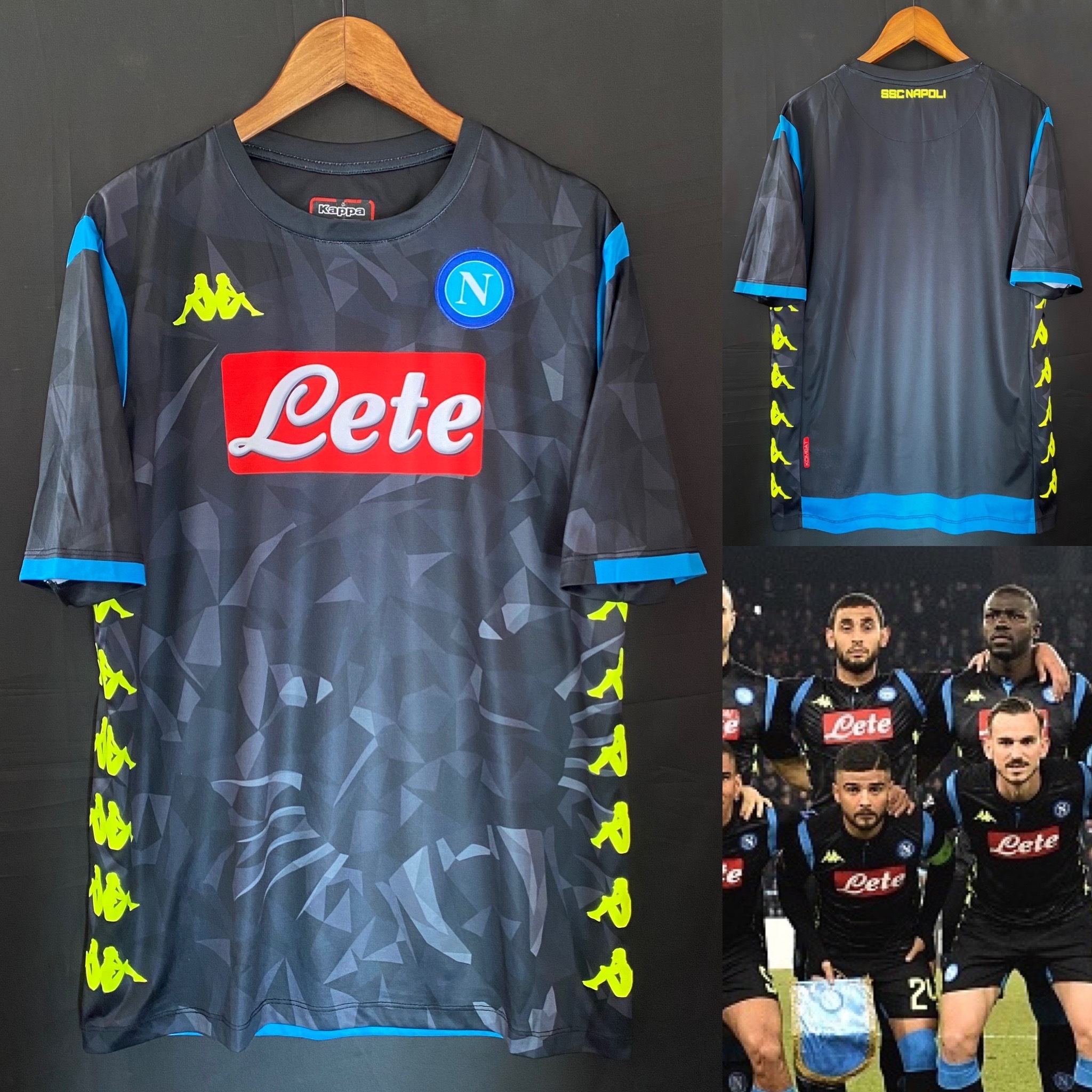 Napoli 2018-2019 UEFA Champions League Kappa Away Shirt