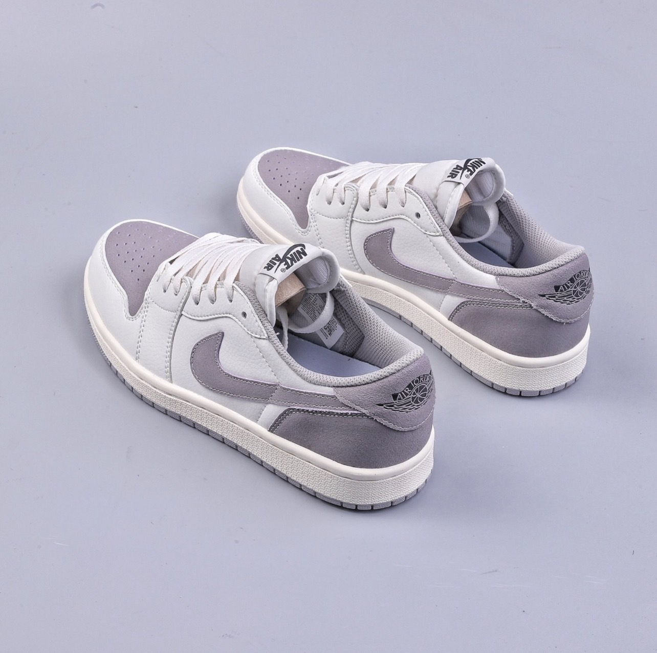 Nike  Air Jordan 1 Retro Low OG 男鞋 米白 大氣灰 拼接 低筒 AJ1