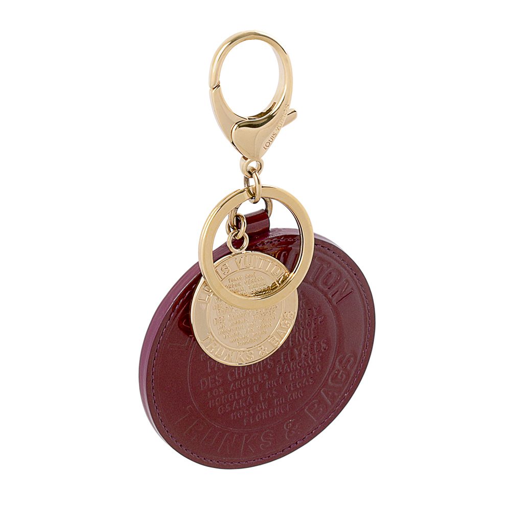 【Louis Vuitton】Trunks & Bags 標誌漆皮圓牌吊飾/鑰匙圈
