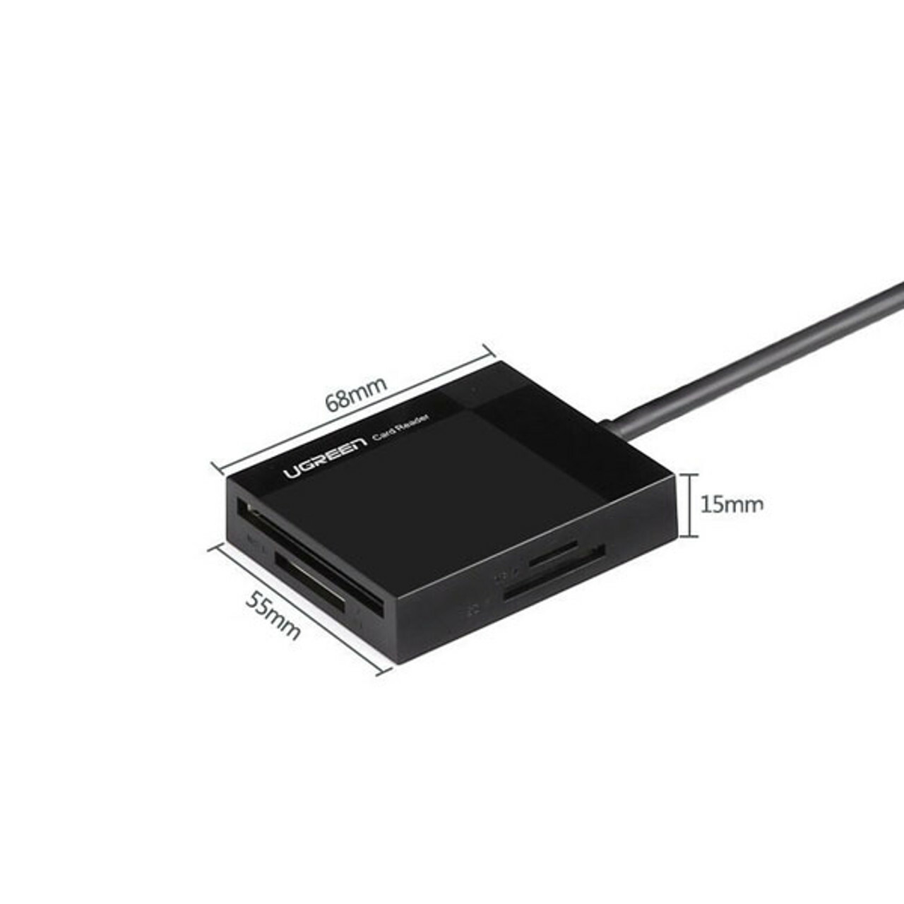 UGREEN - USB3.0 + OTG 讀咭器, 電腦/手機(MicroUSB) 兩用 – TF/SD/CF/MS | 30230