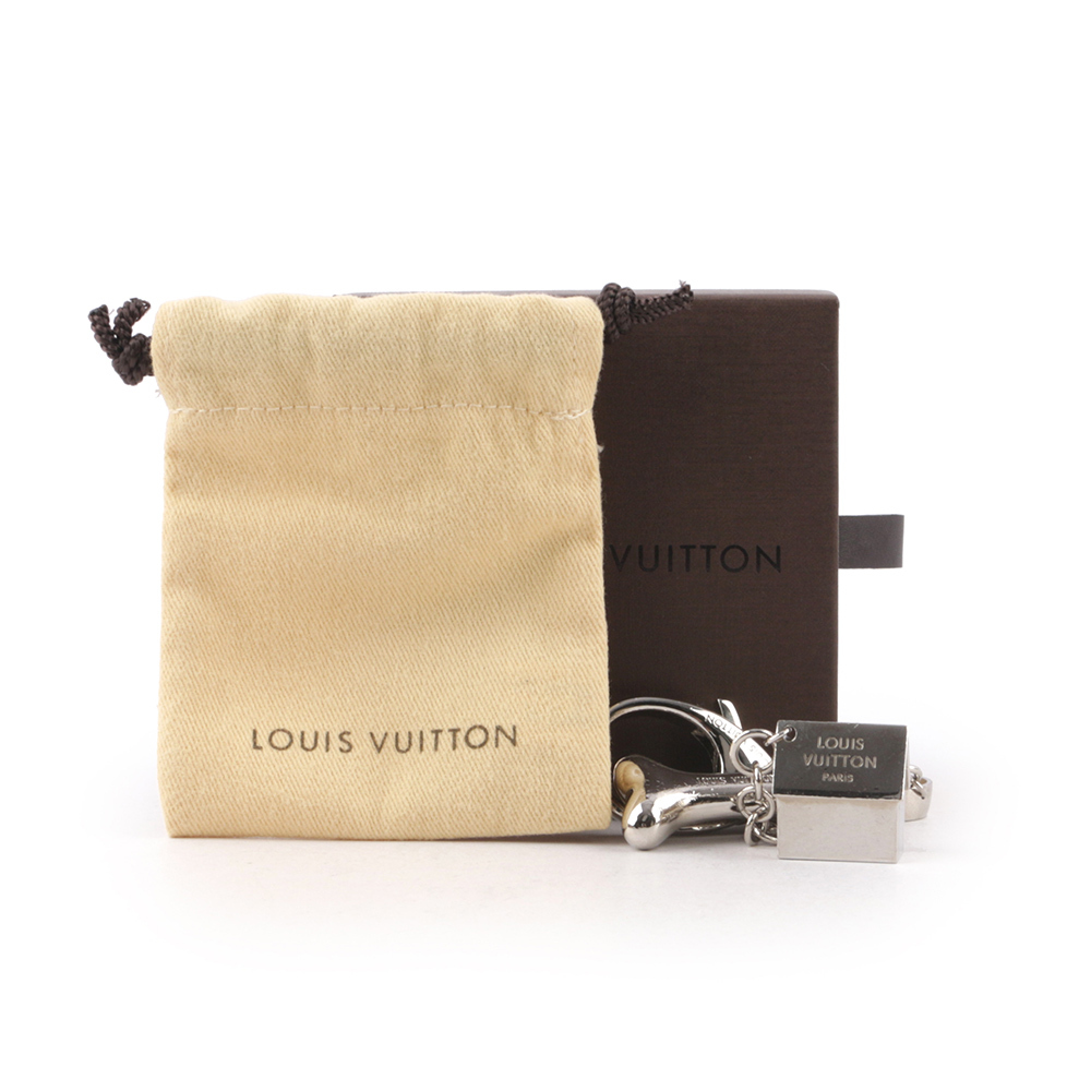【Louis Vuitton / LV】狗骨頭/狗窩/飼料碗金屬吊飾(銀色)