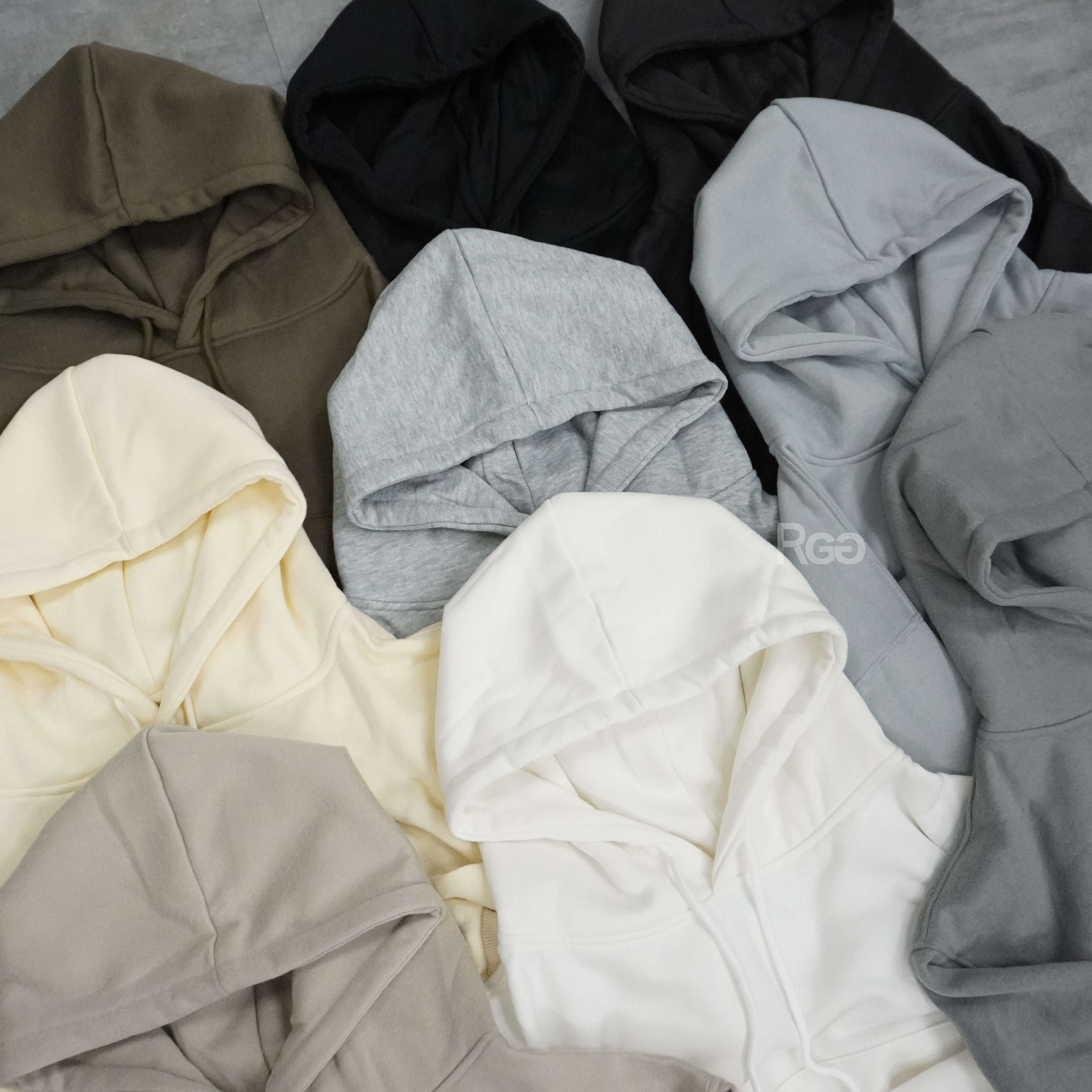 韓版百搭素面短版刷毛帽T商品照