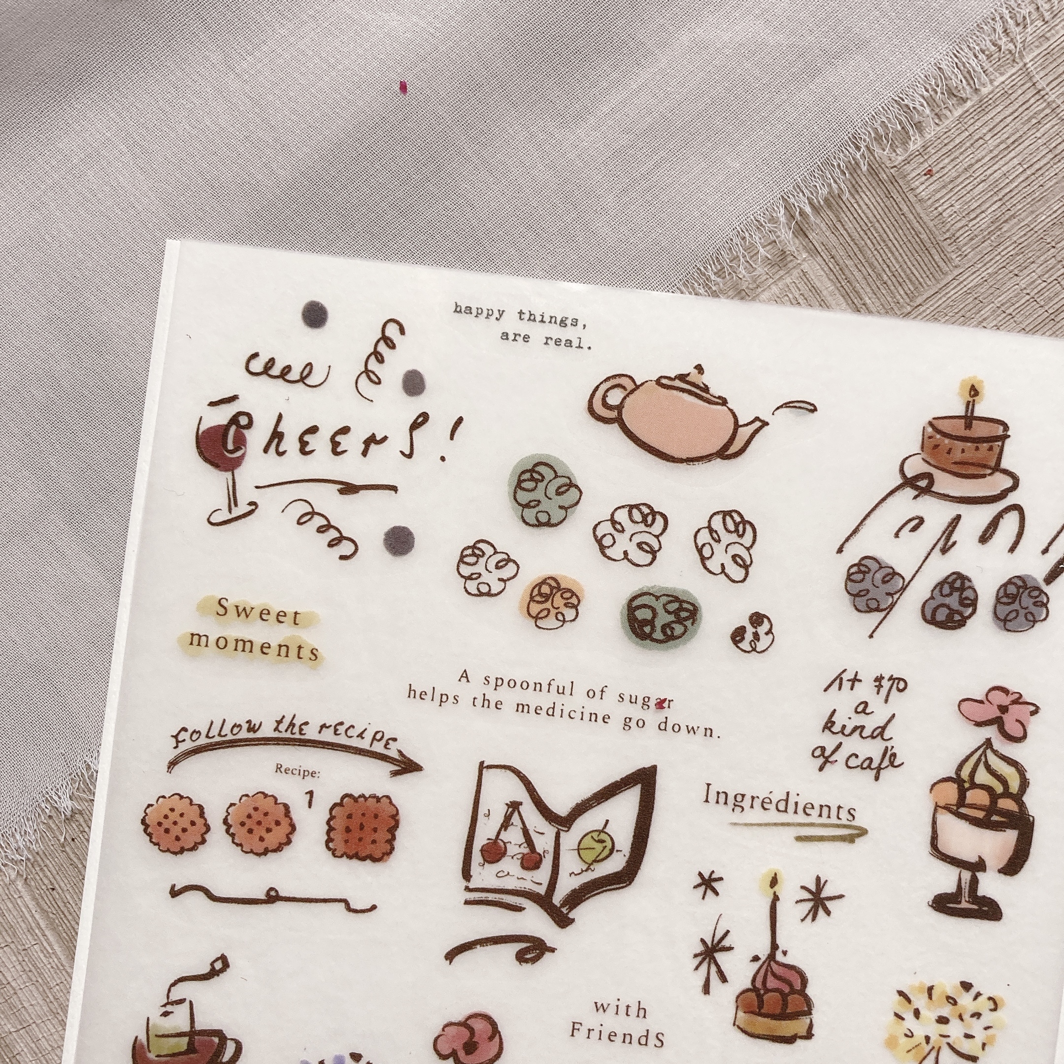 什物｜Diary 轉印貼紙 (三入)