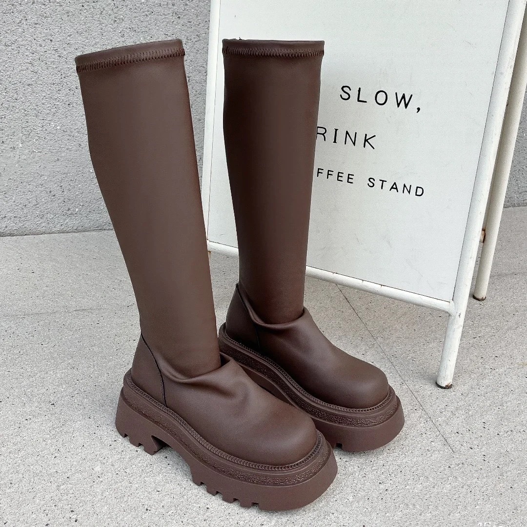 質感神腿霧面長靴/二色