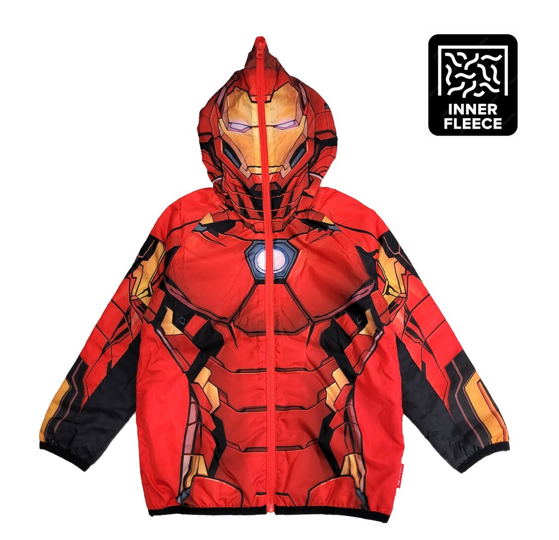 MARVEL 小童風褸 保暖外套 (有帽)-鐵甲奇俠