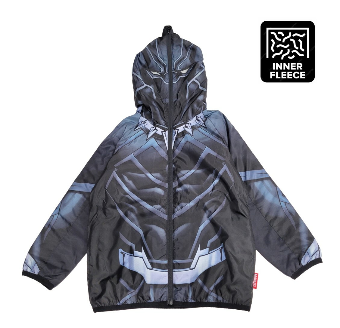 MARVEL 小童風褸 保暖外套 (有帽)-黑豹