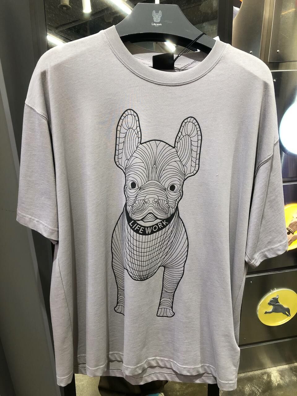 K] LIFEWORK SIGNATURE RADOK PRINT SHORT SLEEVE T-SHIRT,GREY