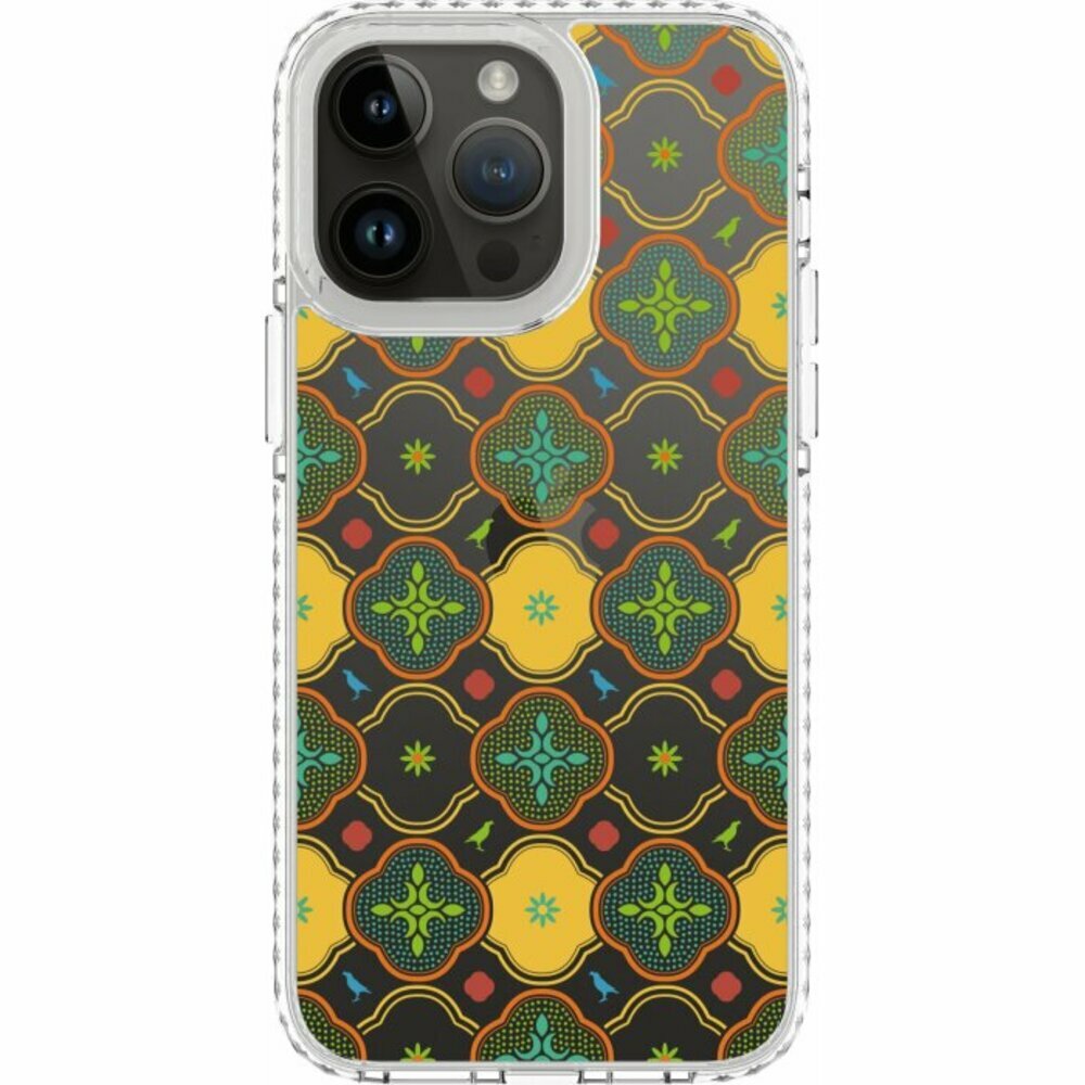 inblooom x The Hood Golden Case/Begonia Glass & Crested Myna/Lemon Green