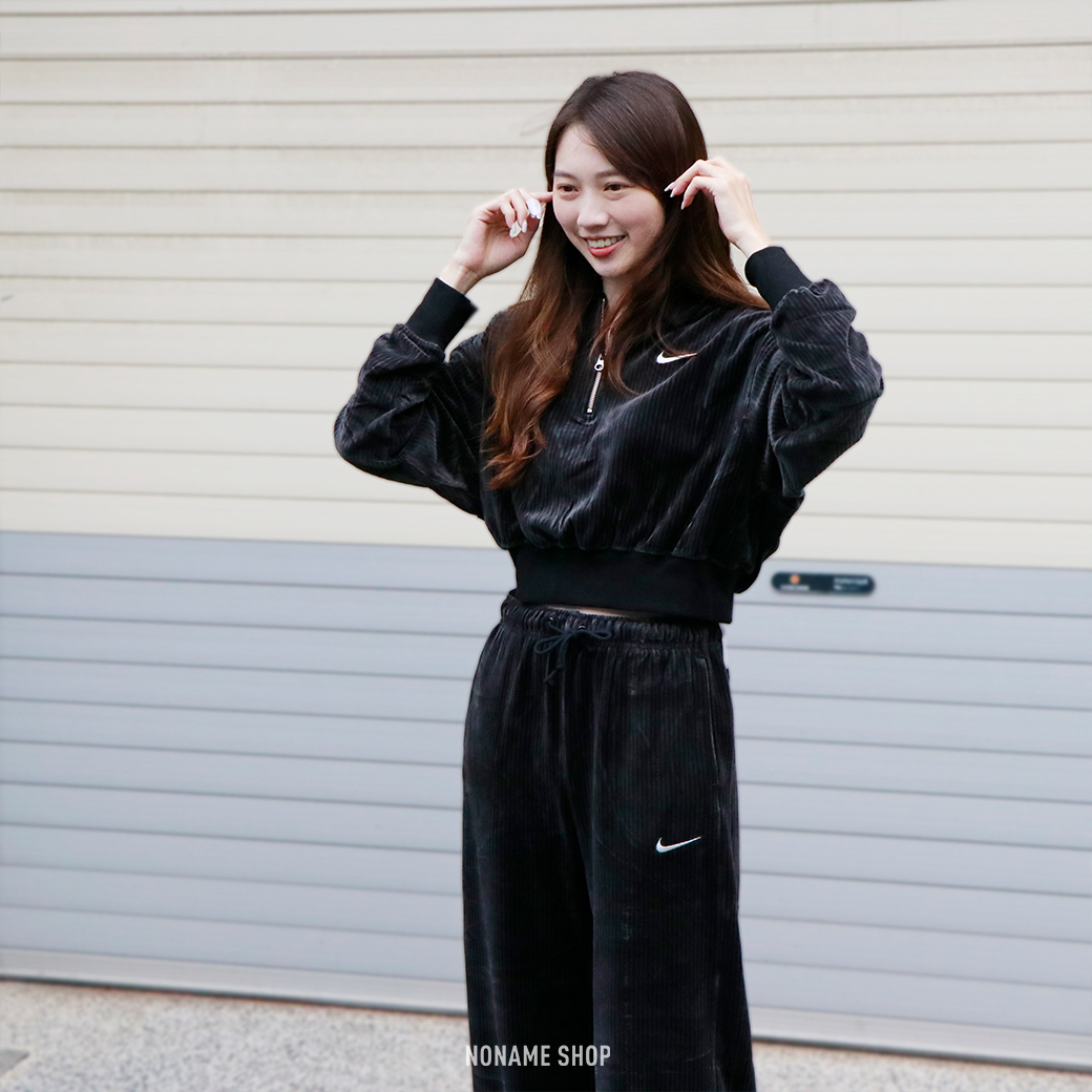 NIKE W NSW VELOUR SUIT 燈芯絨 拉鍊 短版 上衣 長袖 三色