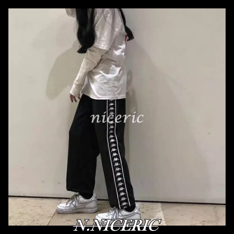 [Nice日韓歐美代購］kappa運動休閒男女寬鬆長褲子串標GD同款寬褲