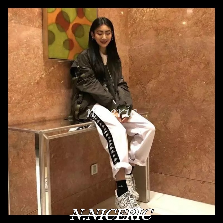 [Nice日韓歐美代購］kappa運動休閒男女寬鬆長褲子串標GD同款寬褲