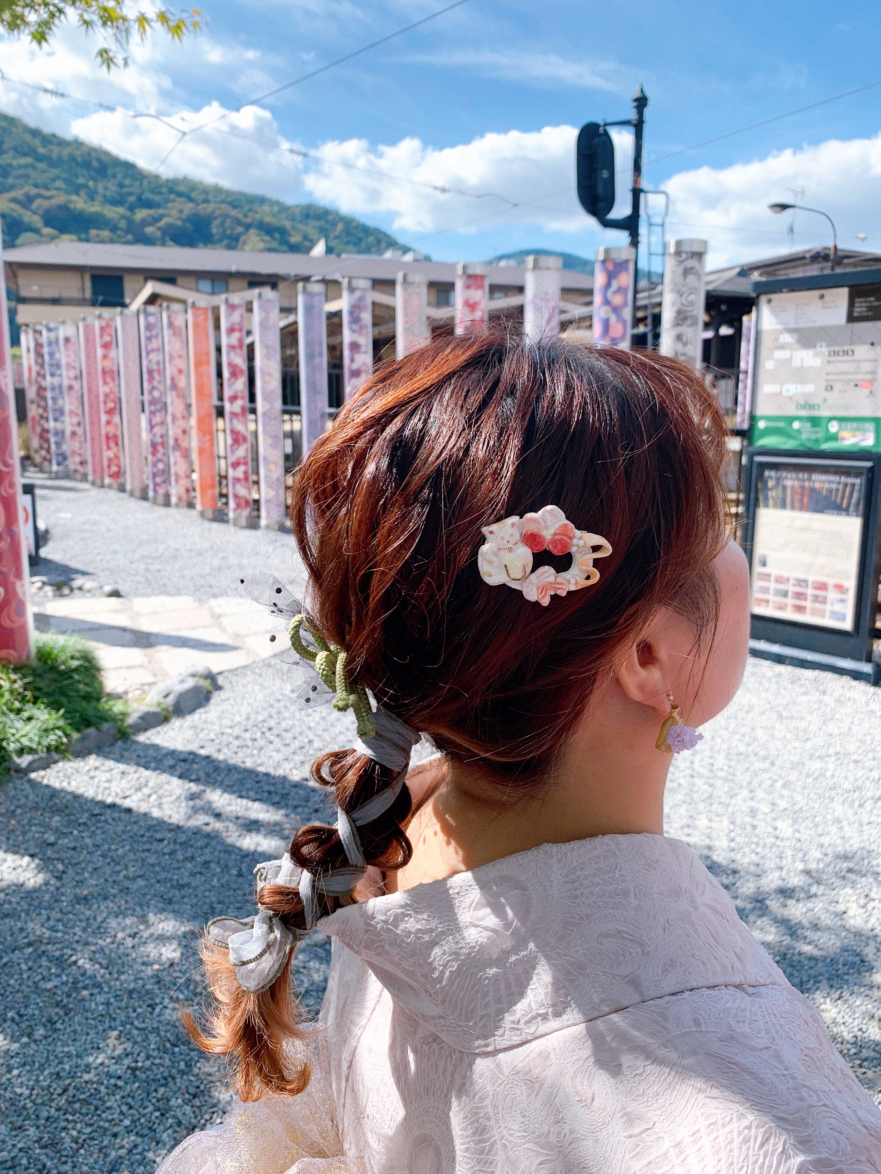 [手作家] 招財貓x梅花髮夾/胸針