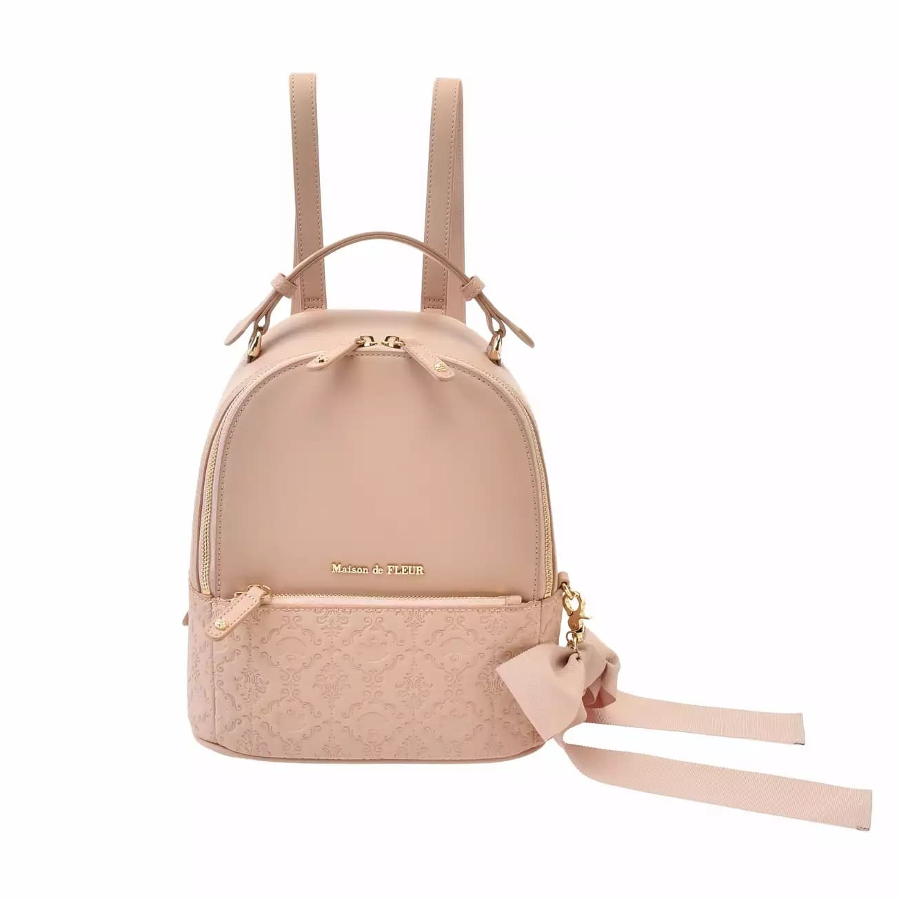 DISNEY [Maison de FLEUR] Marie Cat Rucksack/Backpack With Charm And Ribbon