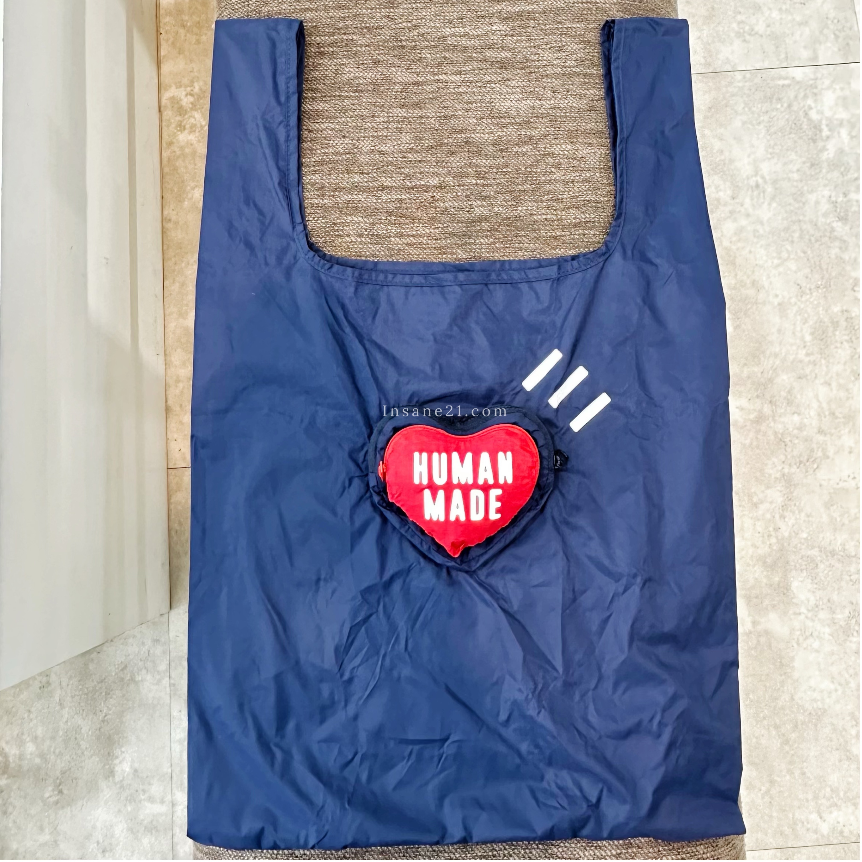 HUMAN MADE 愛心 環保購物袋 深藍 袋子 / 現貨
