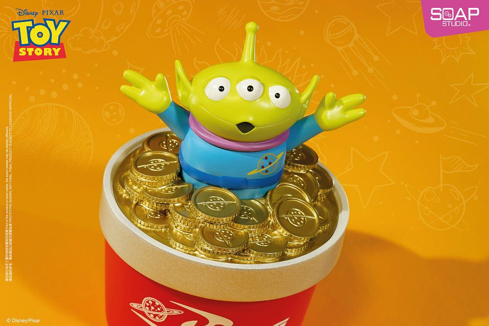 Soap Studio 玩具總動員 三眼怪金幣尋寶派對俯視細節照