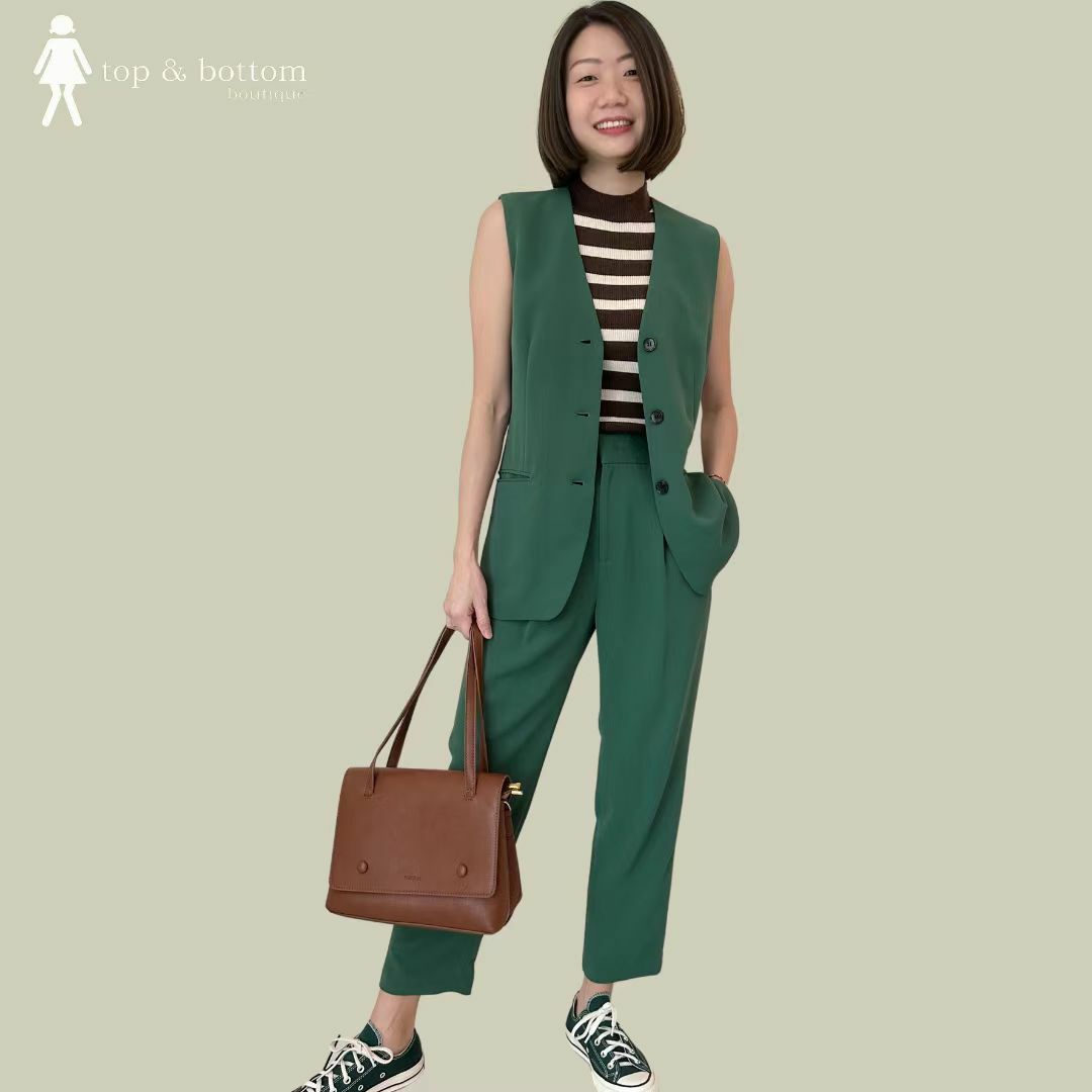 SOLID BUTTON LONG VEST