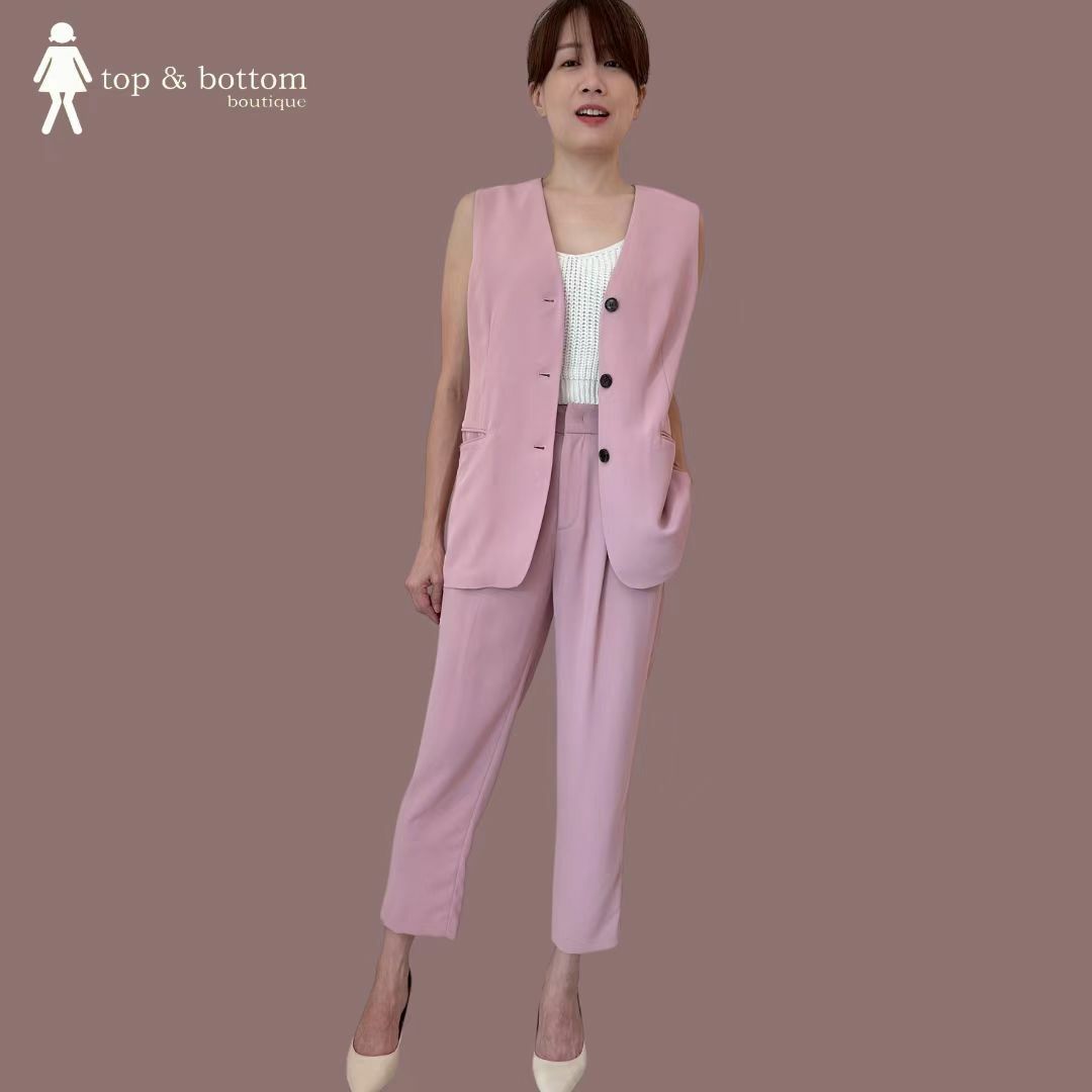 SOLID BUTTON LONG VEST