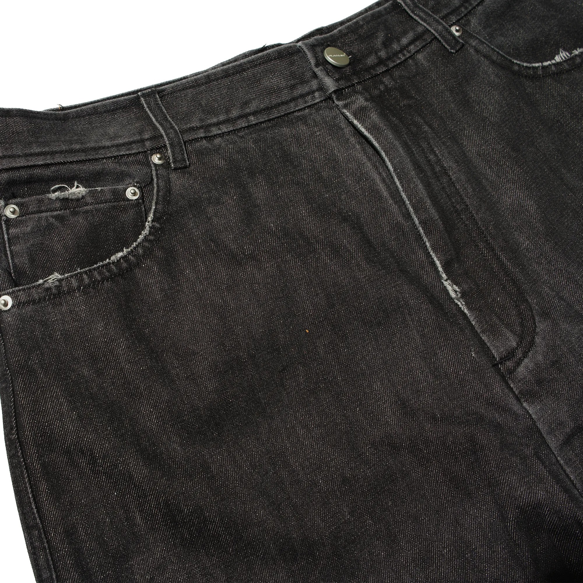 Plateau  wide leg denim 黑色