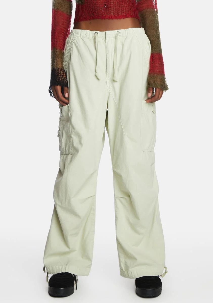 JADED LONDON 鼠尾草綠工裝褲SAGE parachute pants