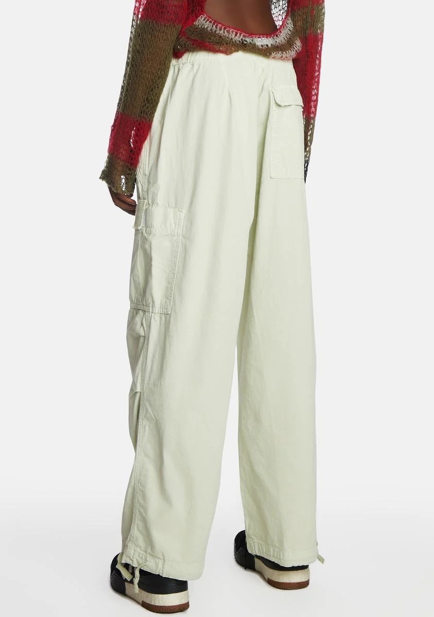 JADED LONDON 鼠尾草綠工裝褲SAGE parachute pants