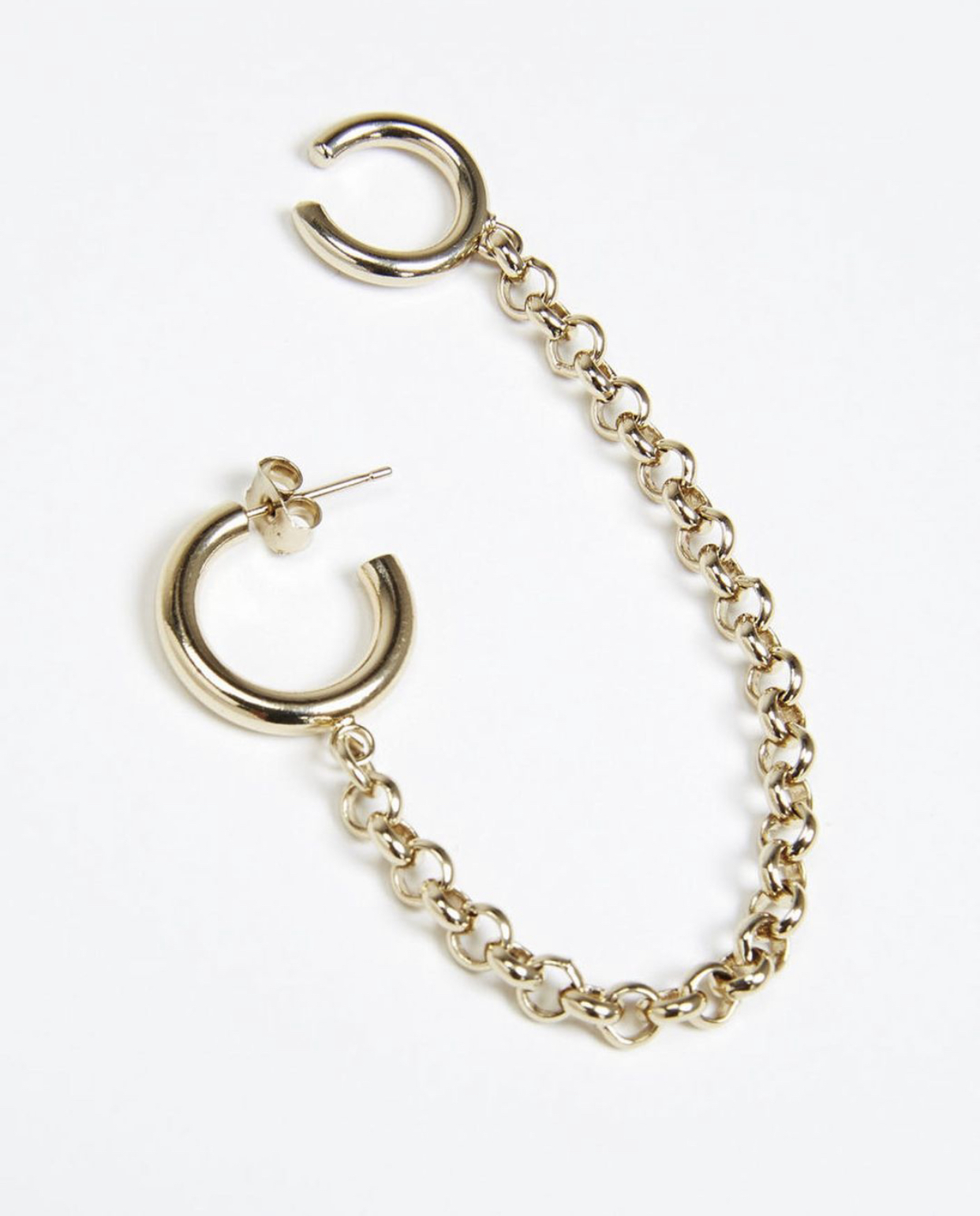 JUSTINE CLENQUET 單邊耳針式金色耳環ONE SIDE EARRING SMALL