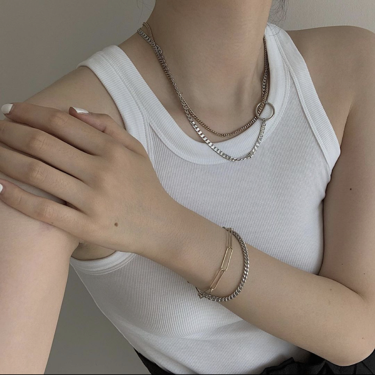 JUSTINE CLENQUET 雙層設計頸鏈JANE CHOCKER