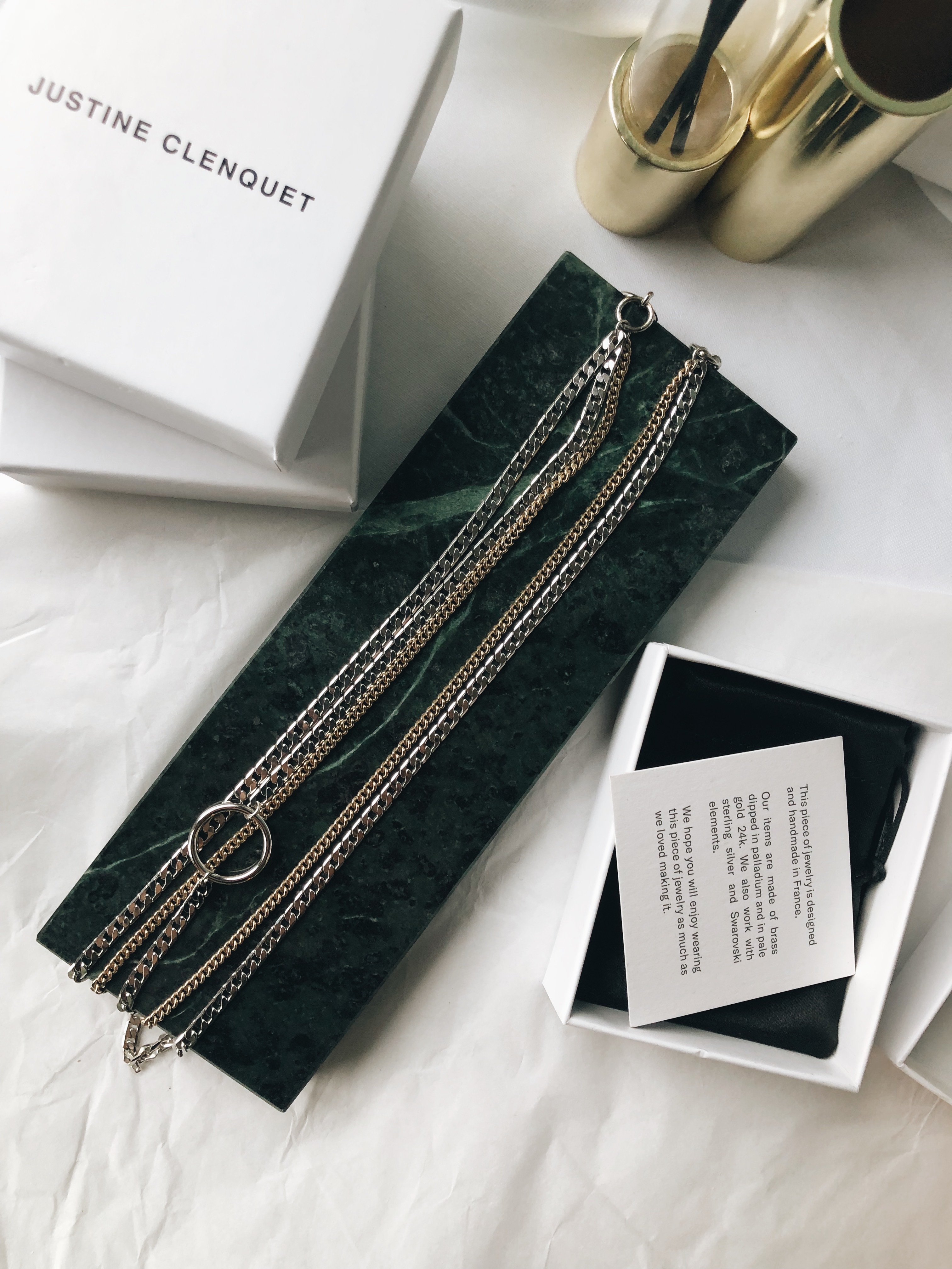 JUSTINE CLENQUET 雙層設計頸鏈JANE CHOCKER