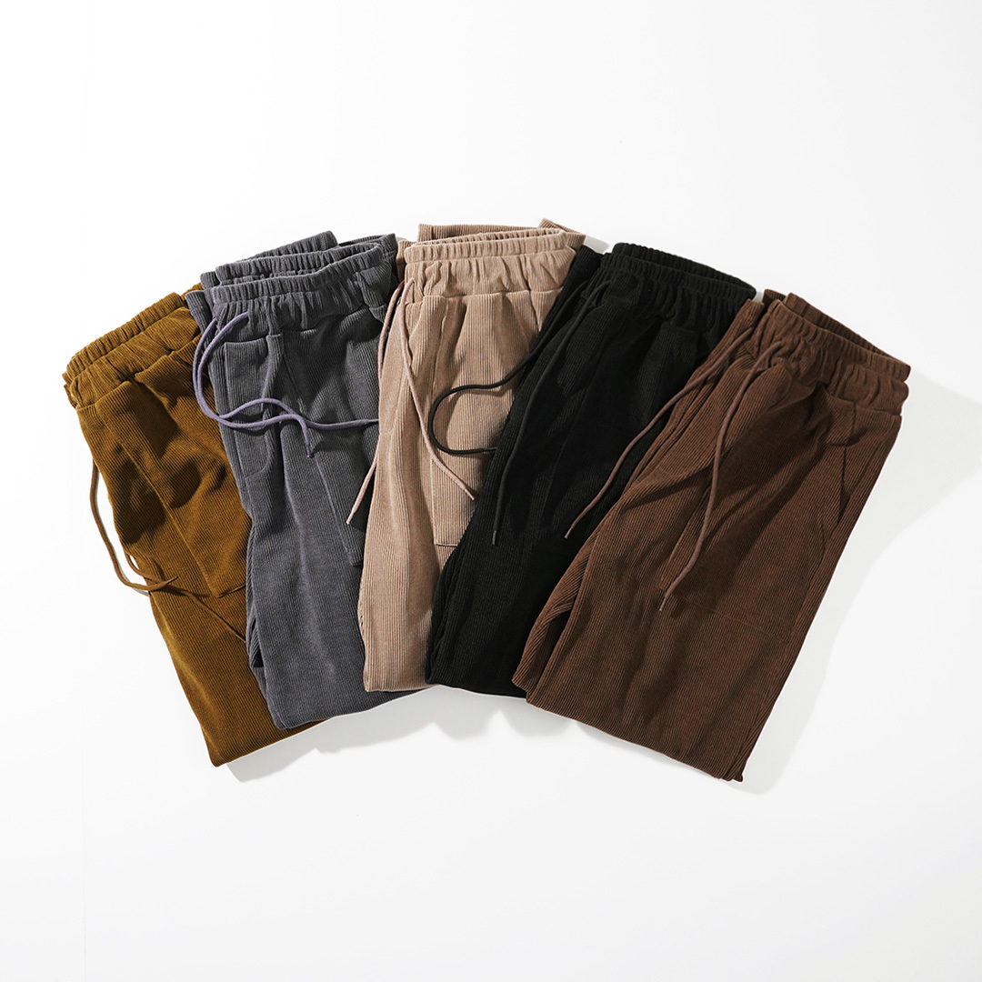 QIAO - 燈芯絨闊腿長褲