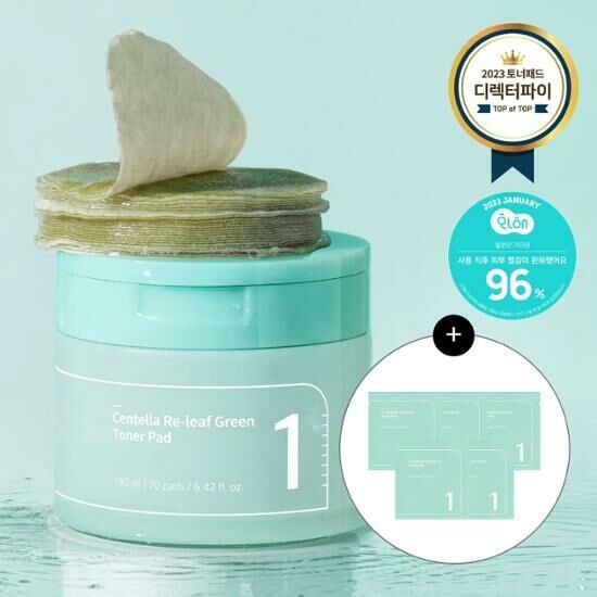Numbuzin No.1 Centella Re-leaf Green Toner Pad [70PCS] [Olive Young Planning Set]