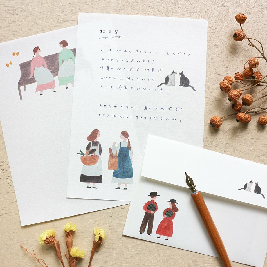 Necktie領帶 聊天 美濃和紙信紙本 12枚 日本表現社