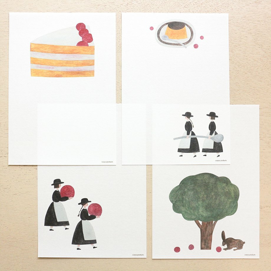 Necktie領帶 甜點 美濃和紙信紙本 12枚 日本表現社