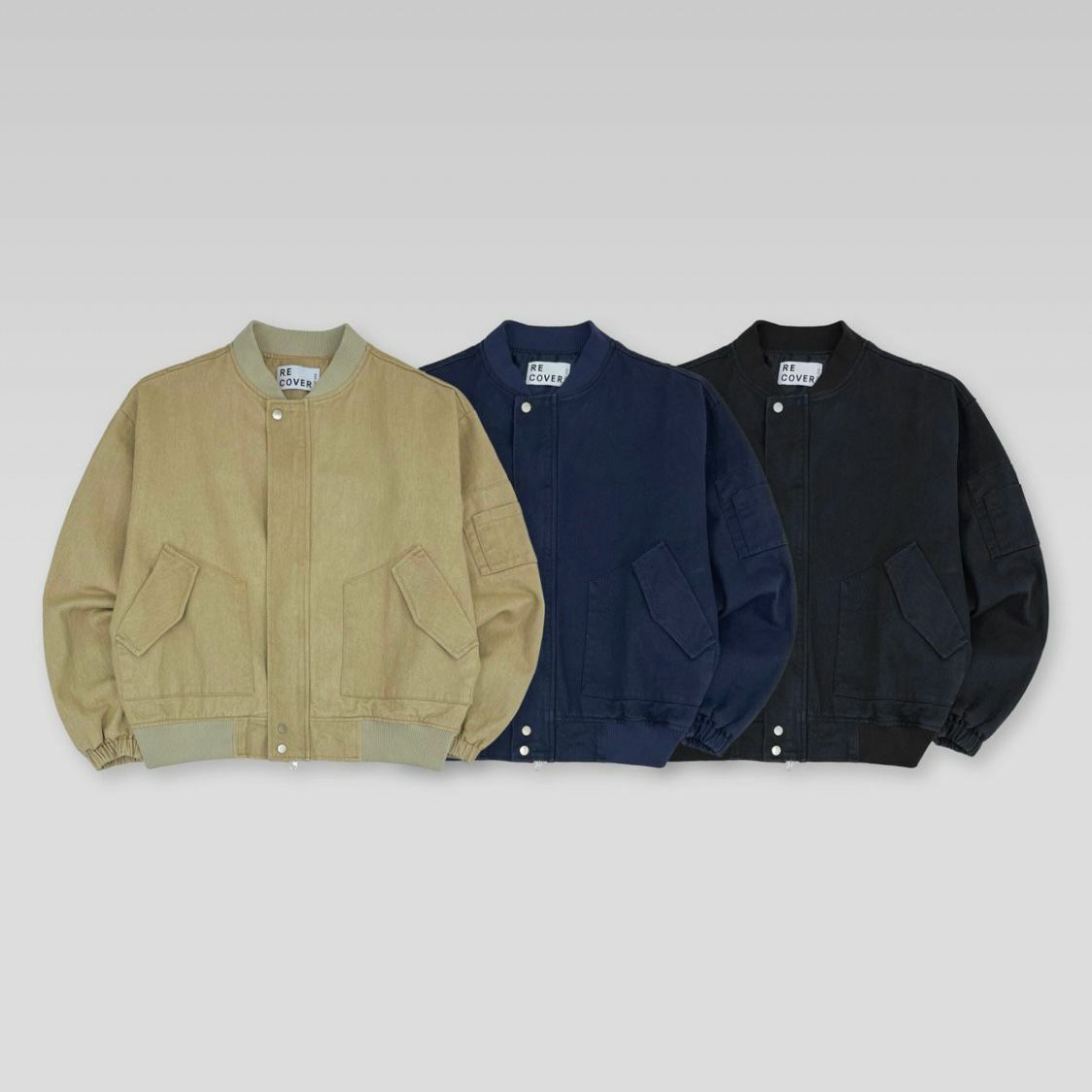 淨色拉鍊外套 RECOVER-007JK