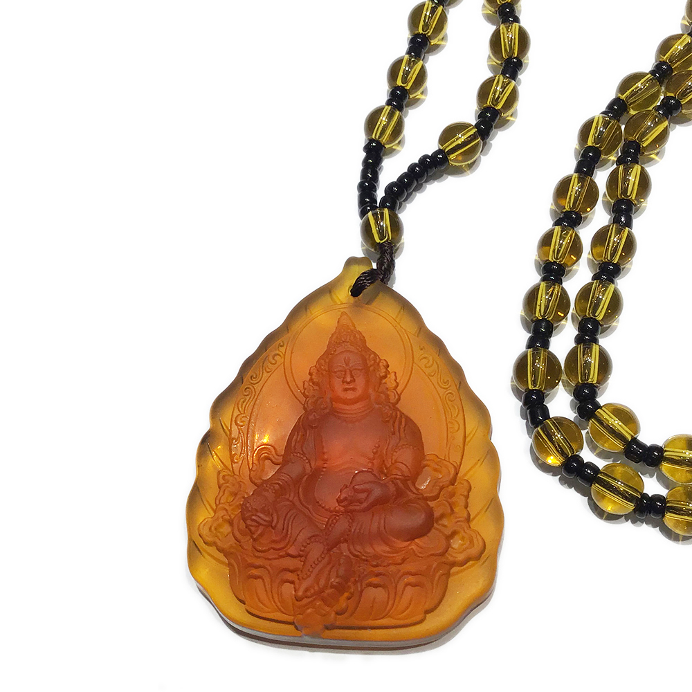 黃財神 琉璃水晶項鍊【十方】149677