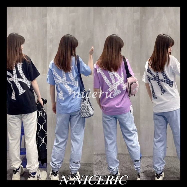 [Nice日韓歐美代購］韓國MLB  新款背後印花NY LA大標短袖 滿標 老花 短袖 T恤