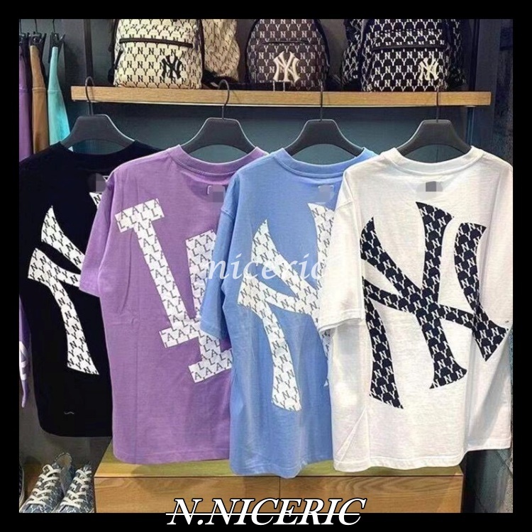 [Nice日韓歐美代購］韓國MLB  新款背後印花NY LA大標短袖 滿標 老花 短袖 T恤