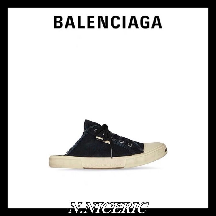 [Nice日韓歐美代購］BALENCIAGA巴黎世家PARIS 洗舊效果 運動 穆勒鞋 拖鞋 懶人鞋