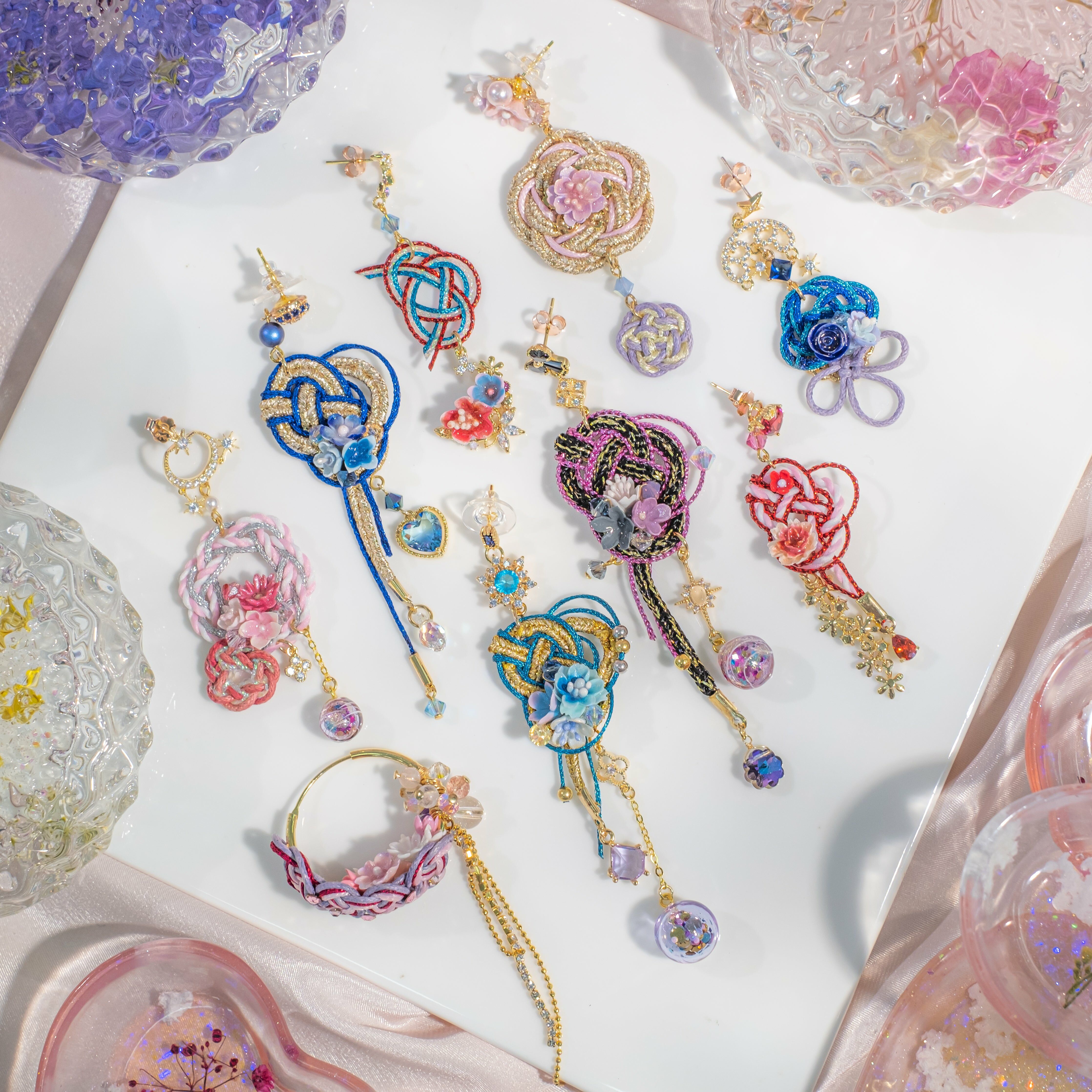 ⑤ Special Edition Mizuhiki Japanese Knot S925 Earrings (9 Designs)