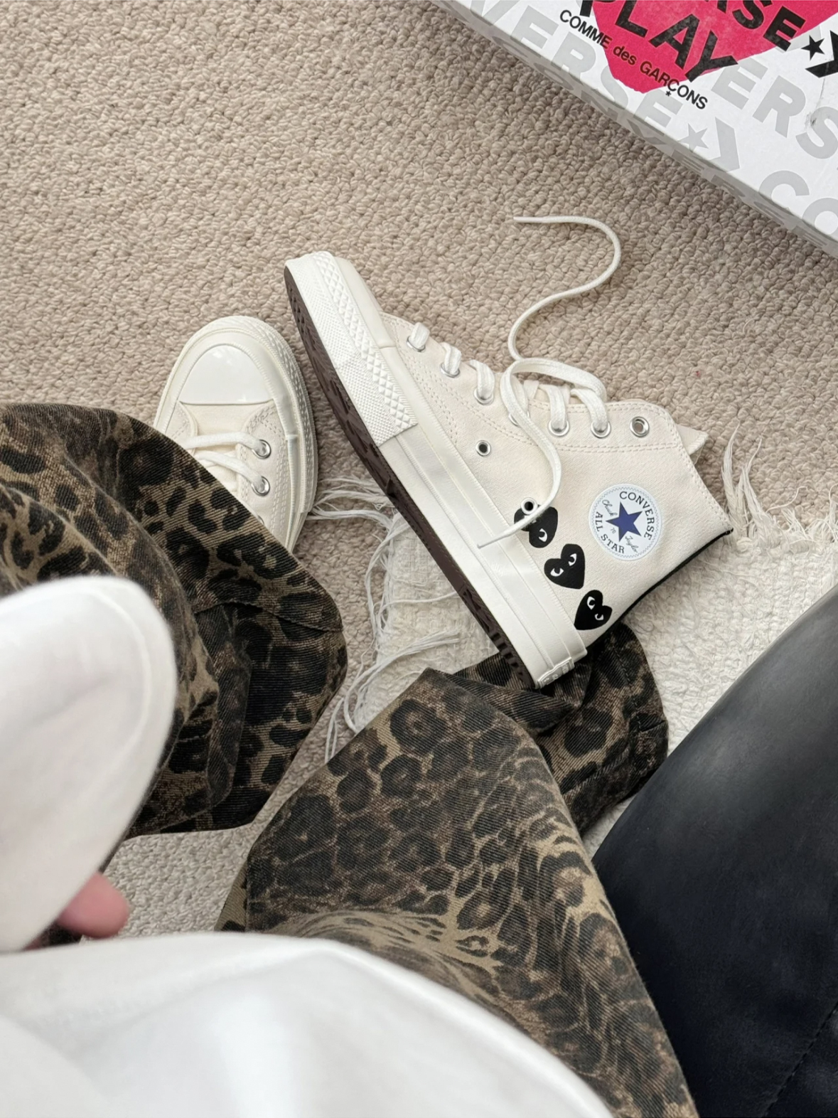 <線上SALE❤️‍🔥> Converse x Comme des Garçons PLAY Chuck 70 Multi Heart CDG愛心 高筒米白