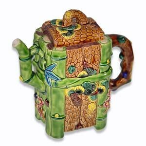 台灣國寶交趾陶｜居家開運商品 松竹梅賜福茶壺