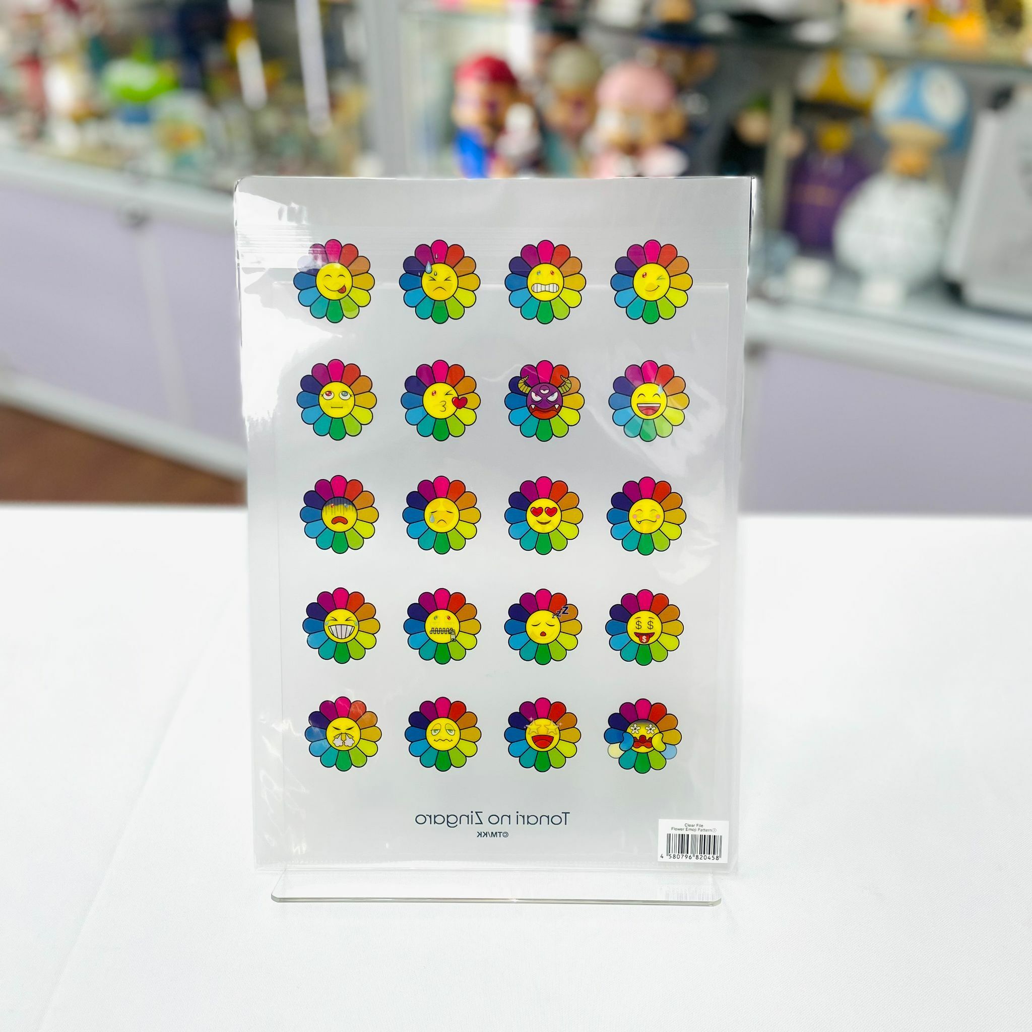 Takashi Murakami Clear A4 File Flowers Emoji Pattern 1