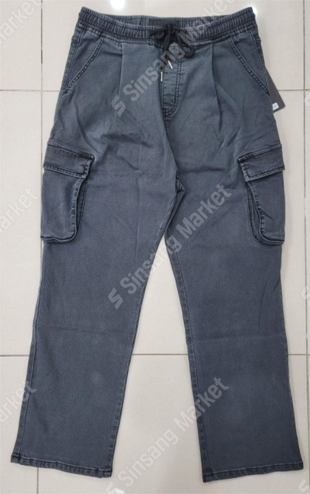 Shrit工裝鬆緊帶褲