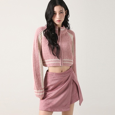 AVANDRESS Block Raglan Knit Zip-up