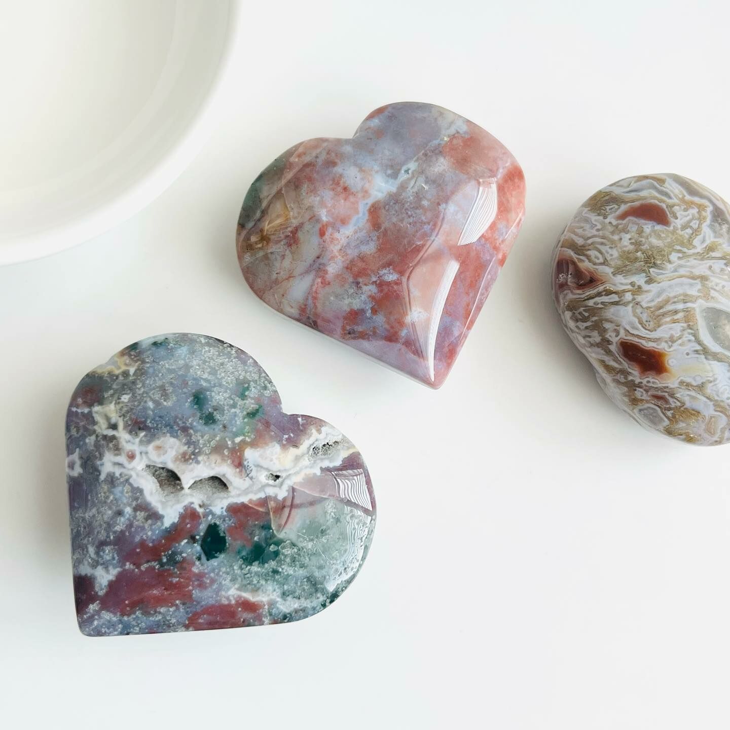[原石] 海洋碧玉 愛心擺件