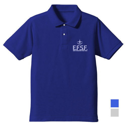 Cospa 1006 地球連邦宇宙軍ポロシャツ [機動戦士ガンダム] COBALT BLUE