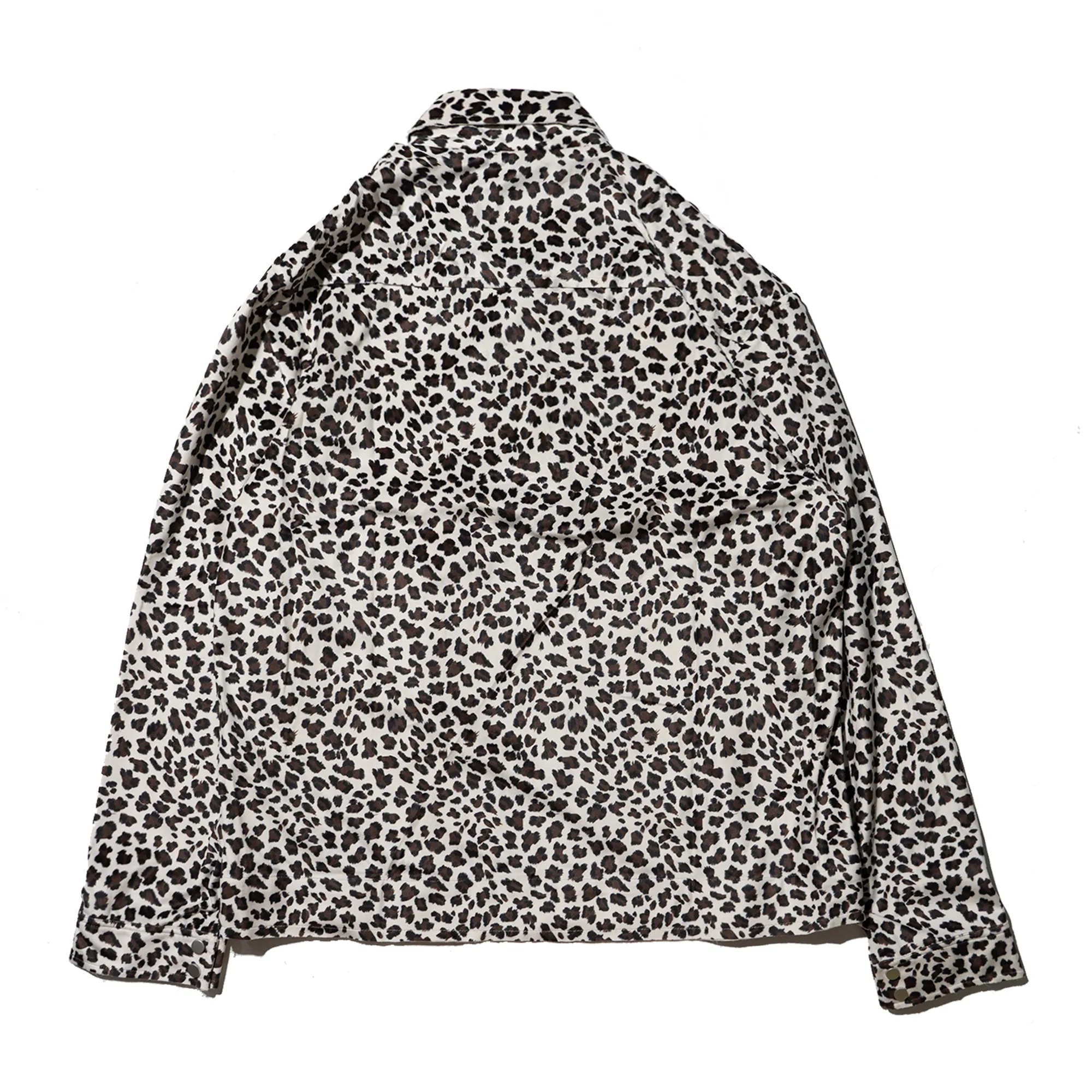Plateau leopard zip-up jacket